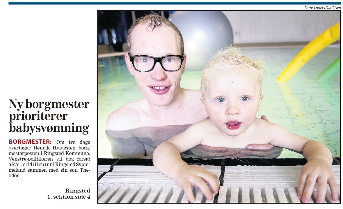 ny borgmester prioriterer babysvømning